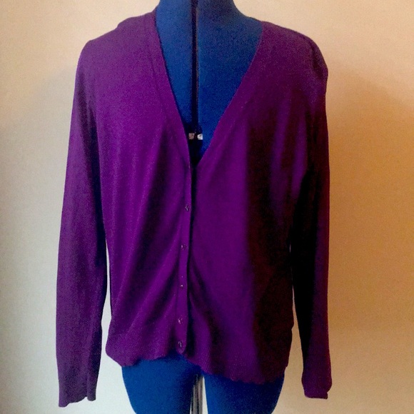 Dark purple with sparkle buttons. New York and company. Size XL. - Picture 2 of 3
